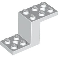 Lego kostka (kostička) schod 5x2x2 1/3, bílá (6310374)